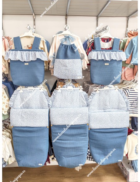 Mochila Tipo Talega Waffle Azulon Combi Liberty Celeste