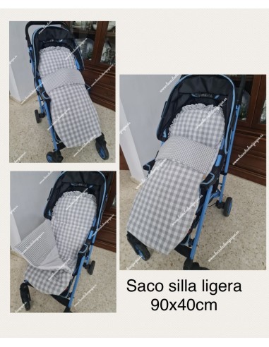 Saco Universal Vichy Gris Mediano Combi