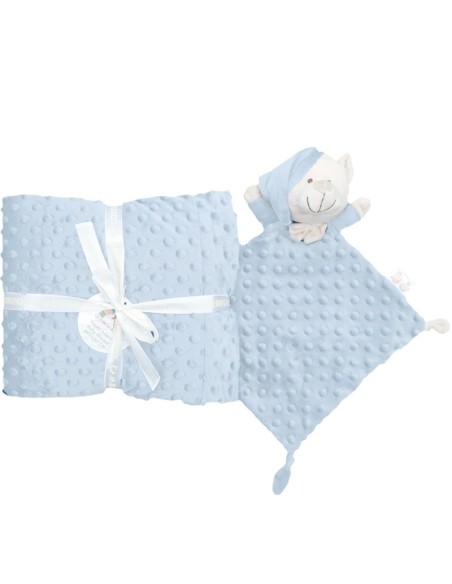 Set de Manta y Dou Dou Celeste
