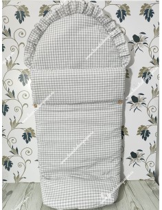 Saco Universal Vichy Gris cuadro pequeño