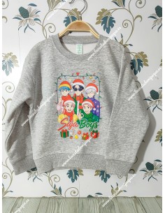 Sudadera gris K-Pop Saja Boys navidad