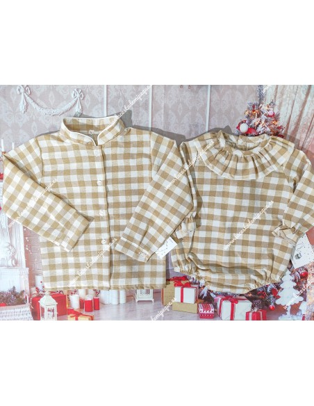 Pelele Vichy Beige