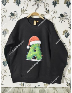 Sudadera Negra Inicial Navideña