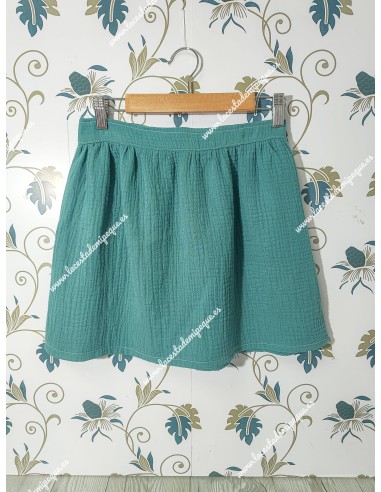 Falda Bambula verde esmeralda