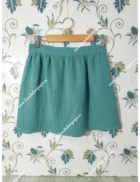Falda Bambula verde esmeralda