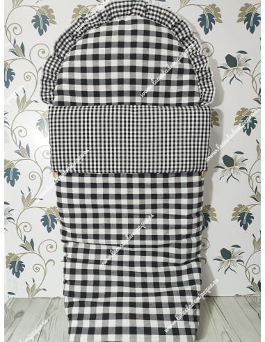 Saco Universal Vichy Negro Mediano Combi