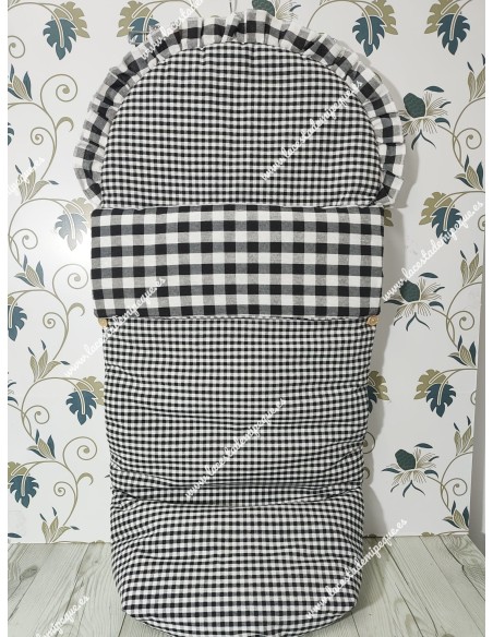 Saco Universal Vichy Negro Pequeño Combi