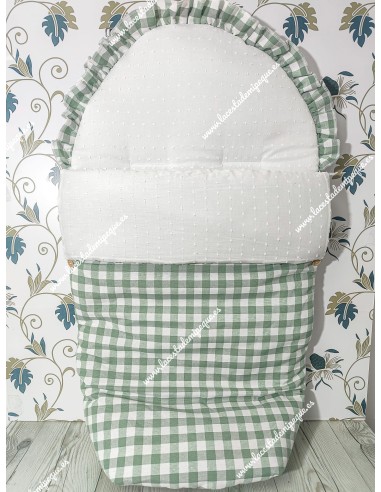 Saco Universal Vichy Verde Oliva Cuadros-M Combi Plumeti Mixto