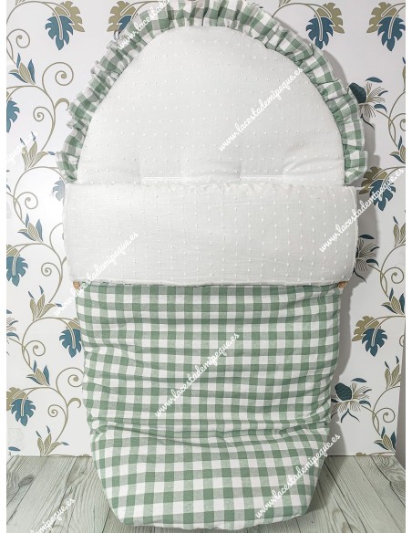 Saco Universal Vichy Verde Oliva Cuadros-M Combi Plumeti Mixto