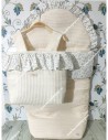 Pack Bolso y Saco Universal Waffle beige  Combi flores
