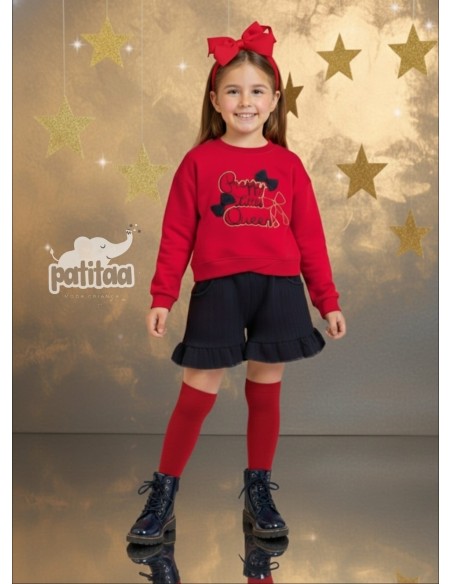 Conjunto Short Queen Rojo