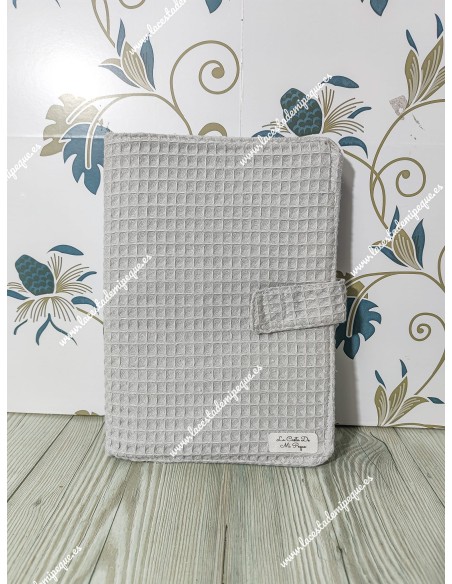 Porta documentos Waffle gris