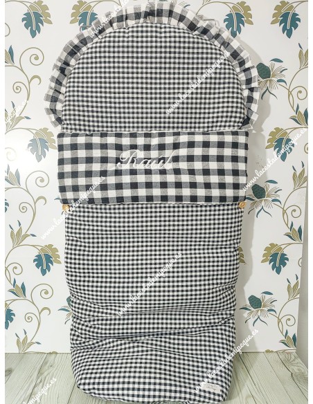 Saco Universal Vichy Negro Pequeño Combi