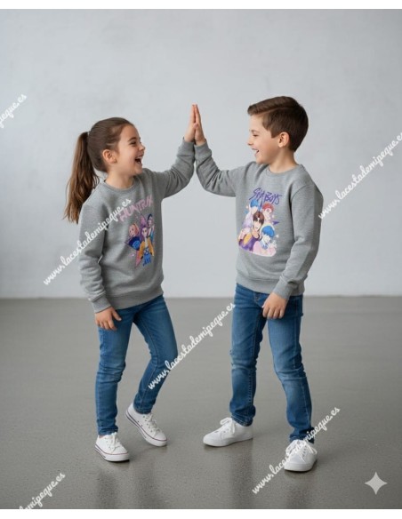 Sudadera Gris K-Pop Demon Hunters