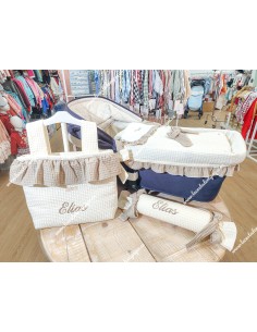 Pack Bolso, Cubrecapazo, Cojín Antivuelco y Saco Desmontable Waffle Beige Combi Waffle Camel