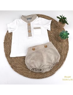 Conjunto Pololo Lino Beige Alma