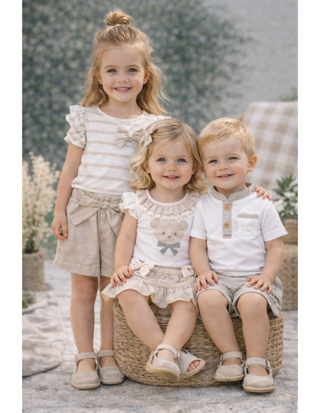 Conjunto Pololo Lino Beige Alma