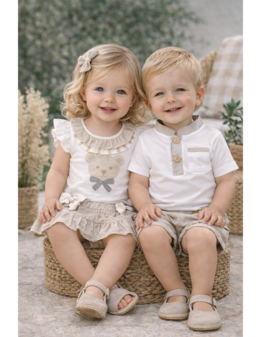Conjunto Pololo Lino Beige Alma