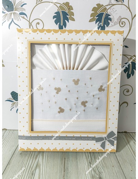 Juego Sábanas Cuna Disney Blanco-Beige