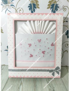 Juego Sábanas Cuna Disney Blanco-Rosa