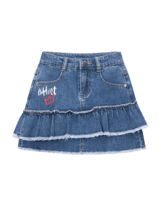 Falda Denim Volantes Newness