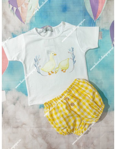 Conjunto Pololo Ocas Vichy Amarillo