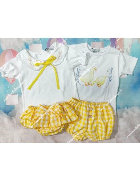 Conjunto Pololo Ocas Vichy Amarillo