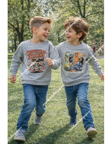 Sudadera Gris Brainrots