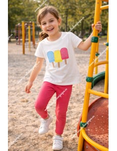 Conjunto Leggings Helados Fucsia