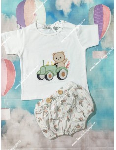 Conjunto Pololo Osito Tractor