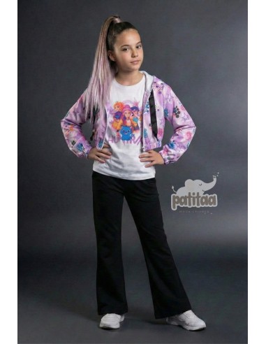 Chándal Entretiempo 3 Piezas K-Pop Huntrix Lila-Blanco-Negro