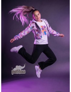 Chándal Entretiempo 3 Piezas K-Pop Huntrix Lila-Blanco-Negro 2
