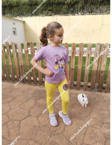 Conjunto Leggings Huntrix Lila-Amarillo