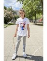 Conjunto Leggings Huntrix Blanco-Gris
