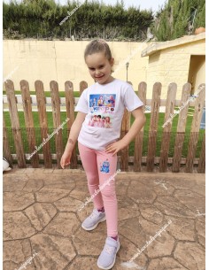 Conjunto Leggings Huntrix Blanco-rosa