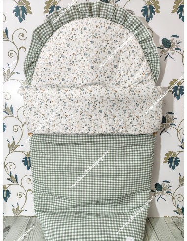 Saco Universal Vichy Verde Oliva Cuadros-P combi flores camel mixto