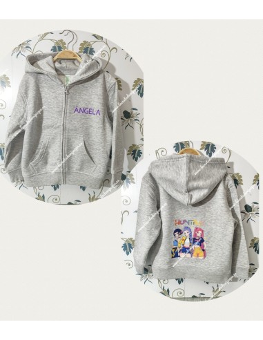 Sudadera Capucha gris Básica K-Pop con nombre