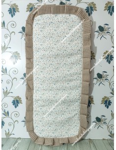 Colchoneta Capazo Universal Flores Camel volante alrededor waffle camel
