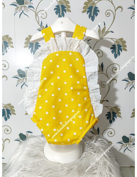 Ranita Flamenca Unisex amarillo Lunares Blancos