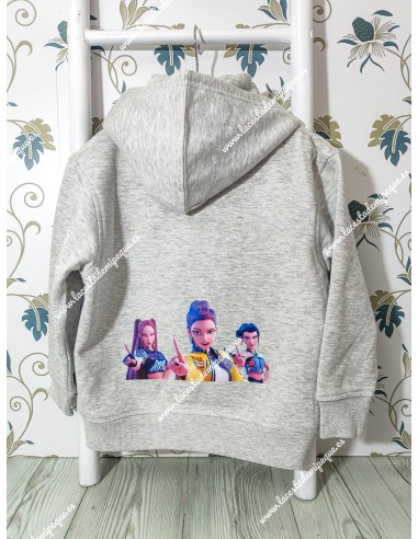 Sudadera Capucha gris Básica K-Pop con nombre