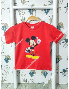 Camiseta M/C roja mickey