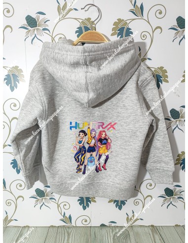 Sudadera Capucha gris Básica K-Pop con nombre modelo 3