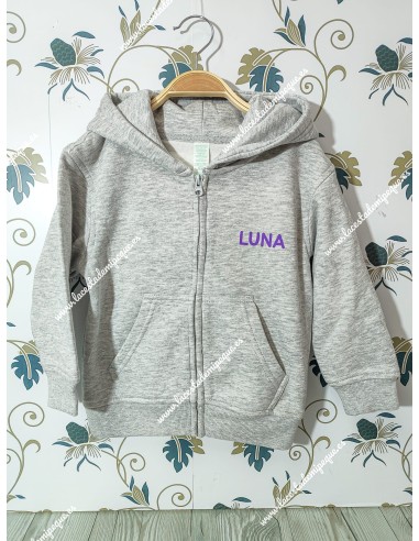 Sudadera Capucha gris Básica K-Pop con nombre modelo 3