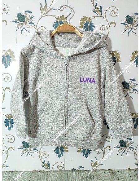 Sudadera Capucha gris Básica K-Pop con nombre modelo 3