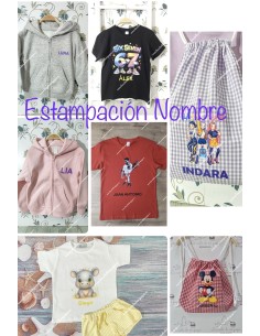 Estampación Nombre A Mochila/Talega