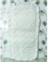 Colchoneta Capazo Universal Flores Camel volante alrededor bambula blanca