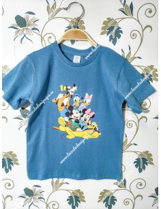 Camiseta M/C Basica azul petróleo
