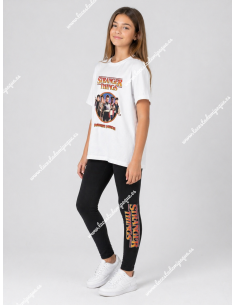 Conjunto Leggings Strangers Things Blanco-Negro