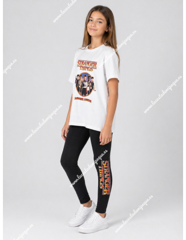 Conjunto Leggings Strangers Things Blanco-Negro