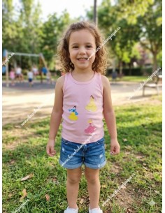 Camiseta tirantes básica rosa